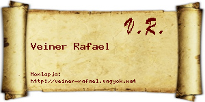 Veiner Rafael névjegykártya